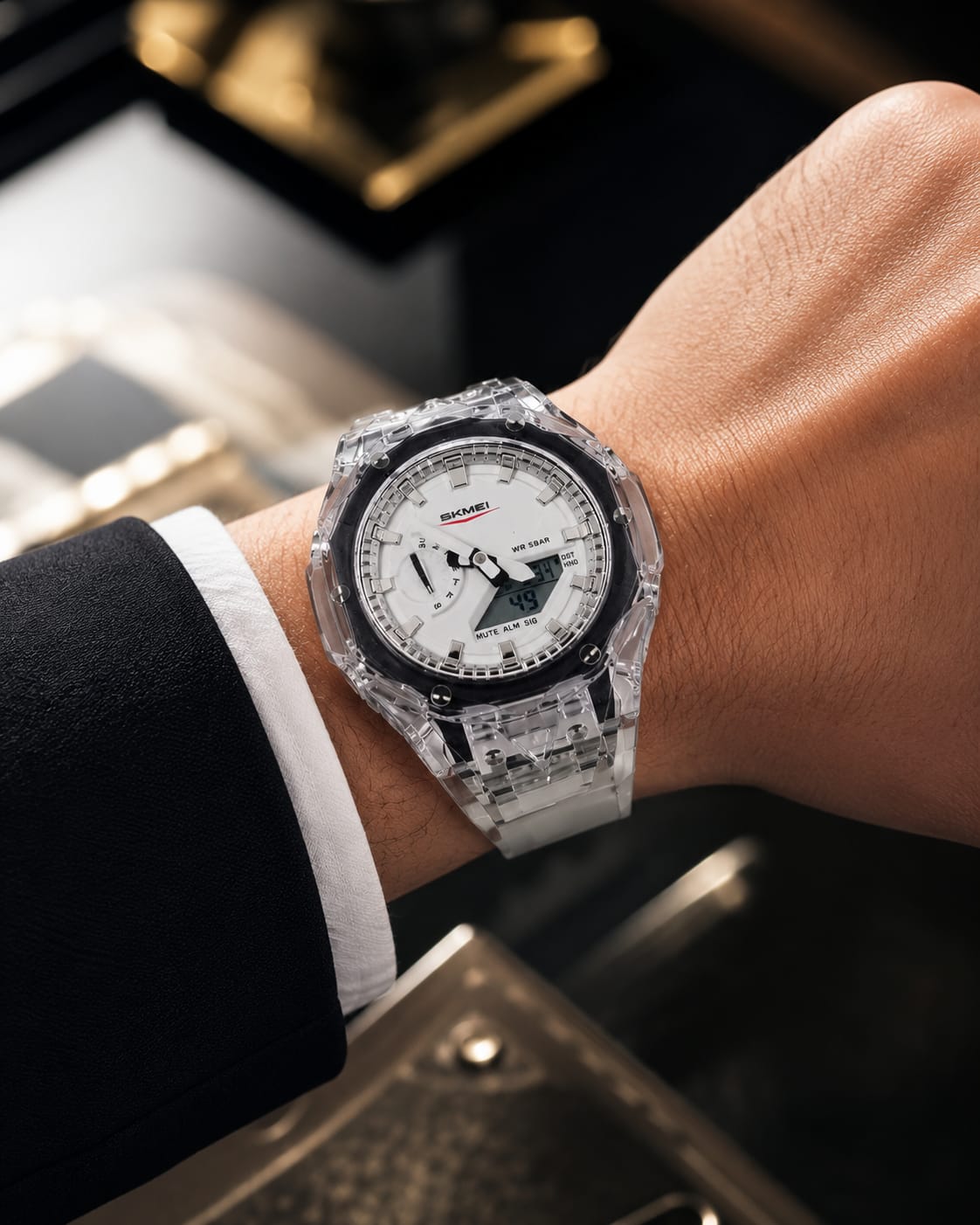 SKMEI WHITE STRAP