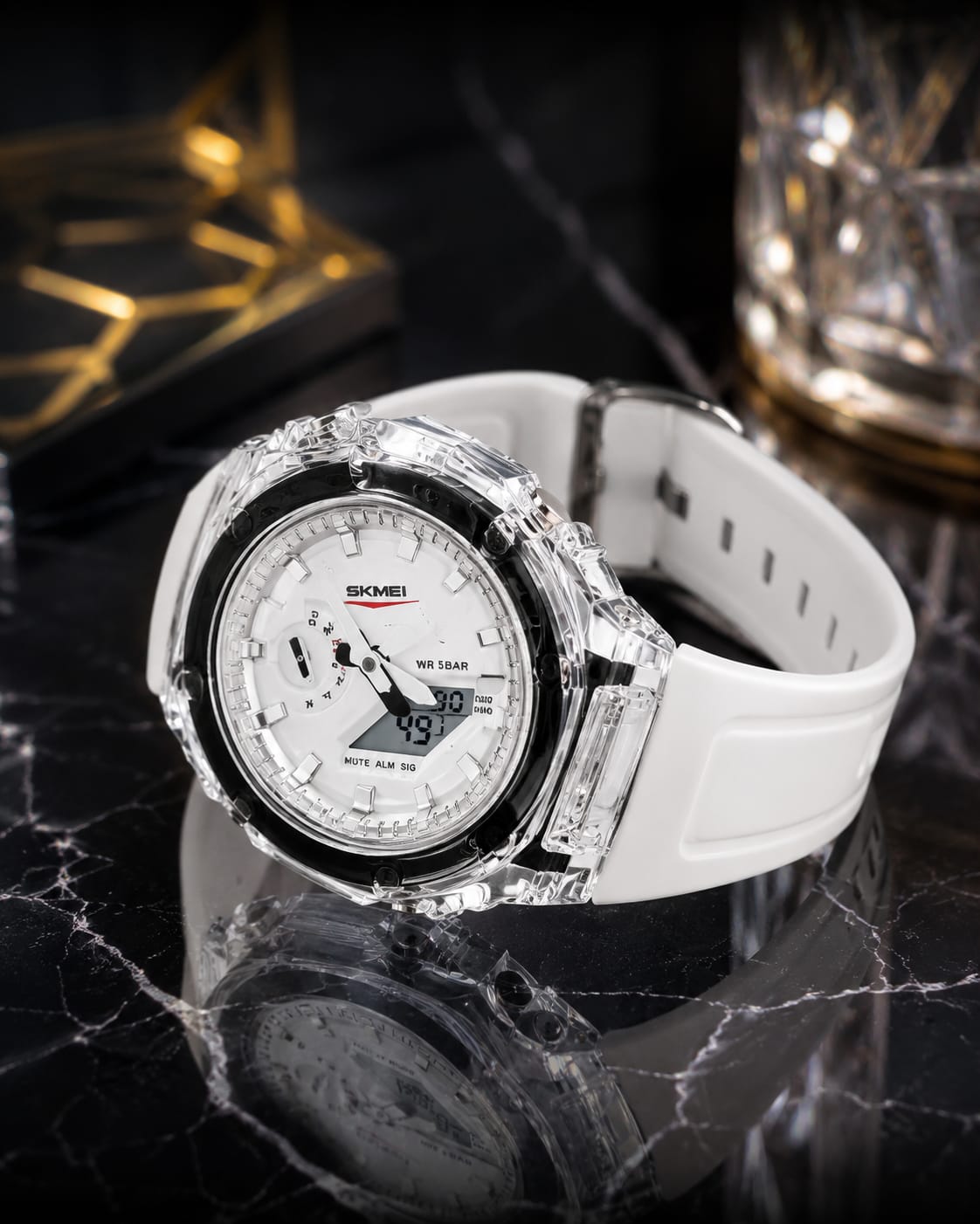 SKMEI WHITE STRAP