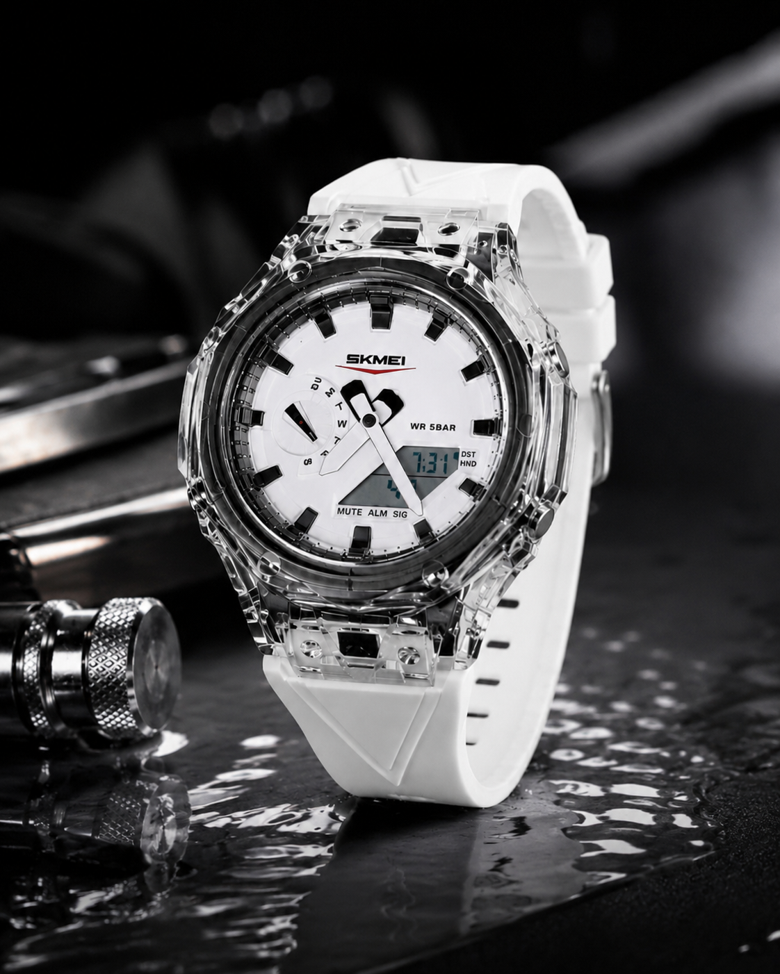 SKMEI WHITE STRAP